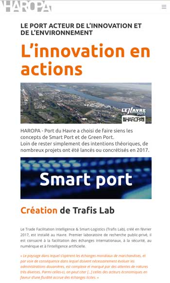 rapport actiite digital Haropa port du Havre