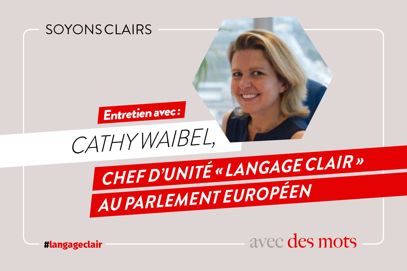 entretien avec Cathy Waibel - langage clair